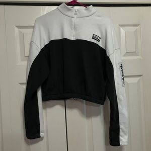 Cropped Adidas Quarter-Zip Sweater